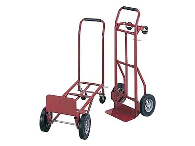 Safco Convertible Heavy-Duty Hand Truck, 600 lbs., Red (4086R)