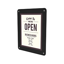 Deflecto® Window Display Sign Holder, 8.5 x 11, Clear/Black Plastic (899102)