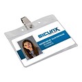 SICURIX Standard 3 1/2 x 2 1/2 ID Badge Holders, Clear, 50/Box (67850)