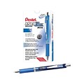 Pentel EnerGel Deluxe RTX Retractable Gel Pens, Needle Tip Medium Point, Blue Ink, Dozen (BLN77-C)