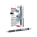 Pentel EnerGel Deluxe RTX Retractable Gel Pens, Needle Tip Medium Point, Black Ink, Dozen (BLN77-A)