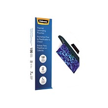 Fellowes Thermal Laminating Pouches, Letter Size, 7 Mil, 100/Pack (52041)