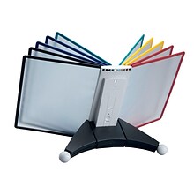 DURABLE Desktop Reference System, 10 Double-Sided Panels, Letter-Size, Assorted Colors, SHERPA Desig