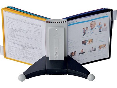 DURABLE Desktop Reference System, 10 Double-Sided Panels, Letter-Size, Assorted Colors, SHERPA Design (554200)