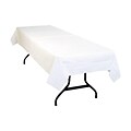 Table Mate Poly/Tissue 108W x 54D Solid Table Cover White 6/Pack (TBL-PT549-WH)