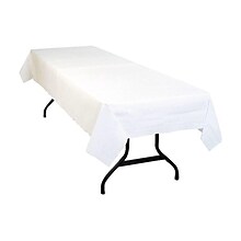 Table Mate Poly/Tissue 108W x 54D Solid Table Cover White 6/Pack (TBL-PT549-WH)