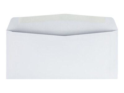 Quality Park Gummed #10 Business Envelopes, 4 1/8 x 9 1/2, White Wove, 1000/Carton (QUA90020B)