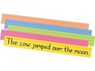 Pacon Sentence & Learning Strips, 3 x 24, Super-Bright Assorted Colors, 100/Pack (1733)