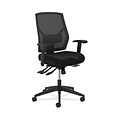 HON Crio High-Back Task Chair, Mesh Back, Adjustable Arms, Adjustable Lumbar, Black Fabric (BSXVL582