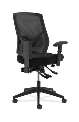 HON Crio High-Back Task Chair, Mesh Back, Adjustable Arms, Adjustable Lumbar, Black Fabric (BSXVL582ES10T)