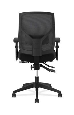 HON Crio High-Back Task Chair, Mesh Back, Adjustable Arms, Adjustable Lumbar, Black Fabric (BSXVL582ES10T)