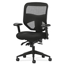 HON Prominent Mesh High-Back Task Chair, Asynchronous Control, Seat Glide, 2-Way Arms, Black Mesh (B