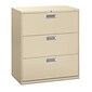 HON Brigade 600 Series 3 File Drawers Lateral File Cabinet, Putty/Beige, Letter/Legal, 36"W (HON683LL)