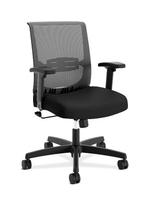 HON Convergence Mesh Back Fabric Task Chair, Black (LIBCONV)