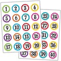 Teacher Created Resources Polka Dots Numbers Stickers, 120 Per Pack, 12 Packs (TCR3567)