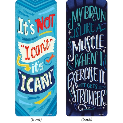 Creative Teaching Press Whats Your Mindset Motivational Quotes Bookmarks, 30 Per Pack, 6 Packs (CTP