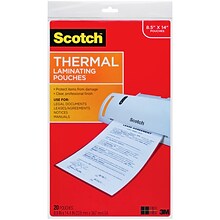 3M® Thermal Laminating Pouches, Legal Size, 3 Mil (TP385520)