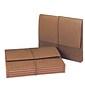 Smead 30% Recycled Reinforced File Pocket, 3 1/2" Expansion, Letter Size, Redrope, 10/Box (71453BX)