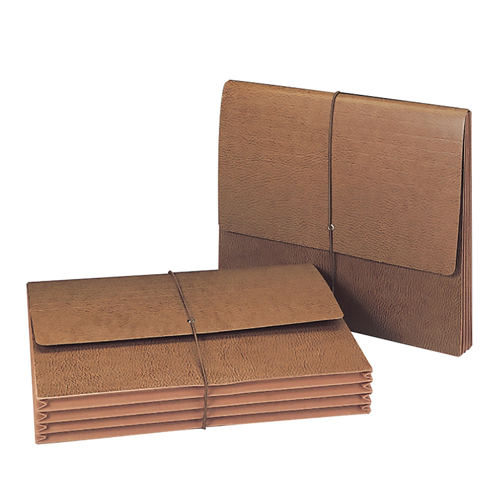 Smead 30% Recycled Reinforced File Pocket, 3 1/2 Expansion, Letter Size, Redrope, 10/Box (71453BX)