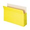 Smead 10% Recycled Reinforced File Pocket, 3 1/2 Expansion, Legal Size, Yellow, 25/Box (74233BX)