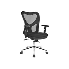 Techni Mobili Mesh Back Fabric Task Chair, Black (RTA-0098M-BK)