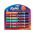 Expo 2-in-1 Dry Erase Markers, Chisel Tip, Assorted, 6/Pack (1944657)