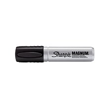 Sharpie Magnum Permanent Markers, XL Chisel Tip, Black, 12/Pack (44001A)