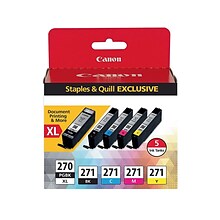 Canon 270 XL/271 Black High Yield/Photo Black/Cyan/Magenta/Yellow Standard Yield Ink 5/Pack (0319C00