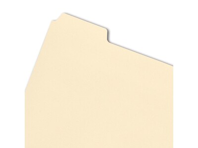Smead Bottom Tab Filing Dividers with Fasteners, Letter Size, Manila, 50/Pack (35600)