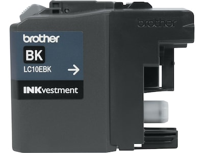 Brother LC10EBK Black Extra High Yield Ink Cartridge, Prints Up to 2,400 Pages