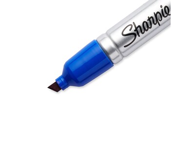 Sharpie King Size Permanent Marker, Chisel Tip, Blue, Dozen (15003)