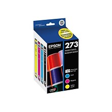 Epson 273 Photo Black/Color Ink Cartridges, Standard, 4/Pack (T273520-S)
