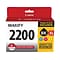 Canon 2200XL Black/Color Ink Cartridges, High Yield/Standard Yield, 4/Pack (9255B005)