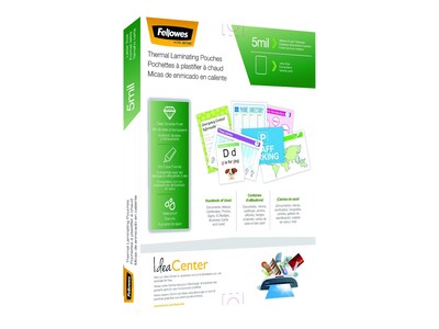 Fellowes Thermal Laminating Pouches, Letter Size, 5 Mil, 200/Pack (5743601)