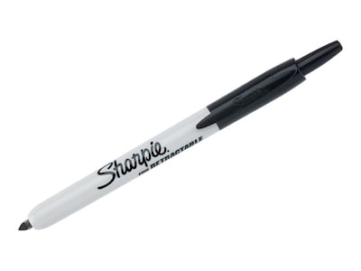Sharpie Retractable Permanent Markers, Fine Tip, Black, 2/Pack (32724)