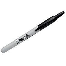 Sharpie Retractable Permanent Markers, Fine Tip, Black, 2/Pack (32724)