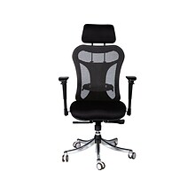 MooreCo Ergo Mesh Back Fabric Executive Chair, Black (34434)