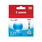 Canon 221 Cyan Standard Yield Ink Cartridge  (2947B001)