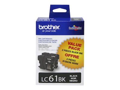 Brother LC612PKS Black Standard Yield Ink Cartridge,   2/Pack