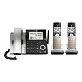 AT&T 2-Handset Cordless/Corded Telephone, Silver/Black (CL84207)