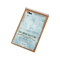 TOPS Second Nature Steno Pad, 6 x 9, Gregg Ruled, White, 70 Sheets/Pad (TOP 74690)