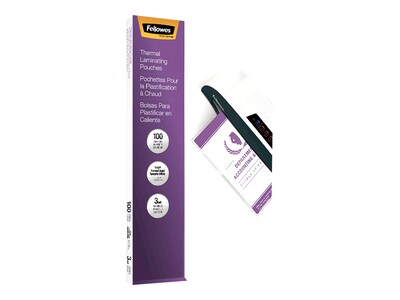 Fellowes Thermal Laminating Pouches, Legal Size, 3 Mil, 100/Pack (52455)