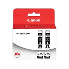 Canon 225 Black Standard Yield Ink Cartridge, 2/Pack (4530B007)