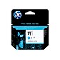 HP 711 Cyan Standard Yield Ink Cartridge, 3/Pack (CZ134A)