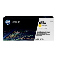 HP 651A Yellow Toner Cartridge, Standard (CE342A)