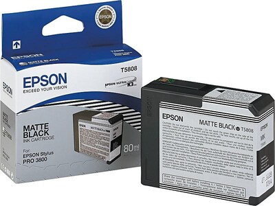 Epson T580 Ultrachrome Black Matte Standard Yield Ink Cartridge