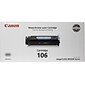 Canon 106 Black Standard Yield Toner Cartridge (0264B001AA)