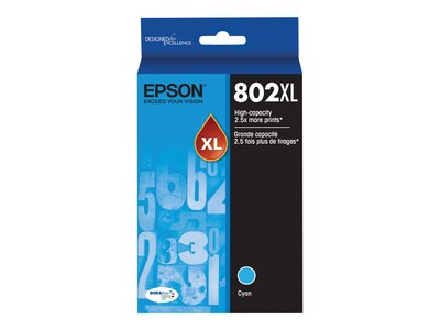 Epson T802XL Cyan High Yield Ink Cartridge   (T802XL220-S)