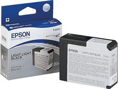 Epson T580 Ultrachrome Light Light Black Standard Yield Ink Cartridge