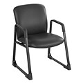 Safco® Uber™ Big & Tall Guest Chair, Vinyl, Black, Seat: 23W x 20 1/2D, Back: 22 1/2W x 19 1/2H